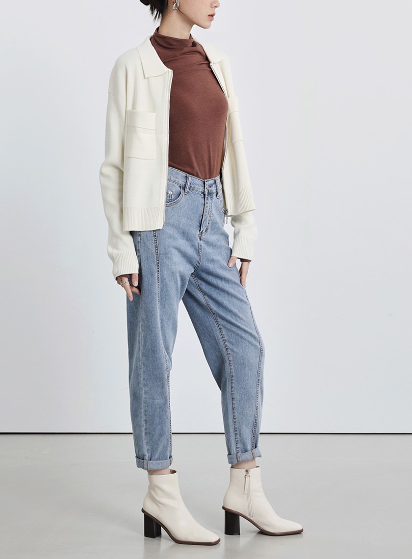 半高領舒適高彈內搭上衣